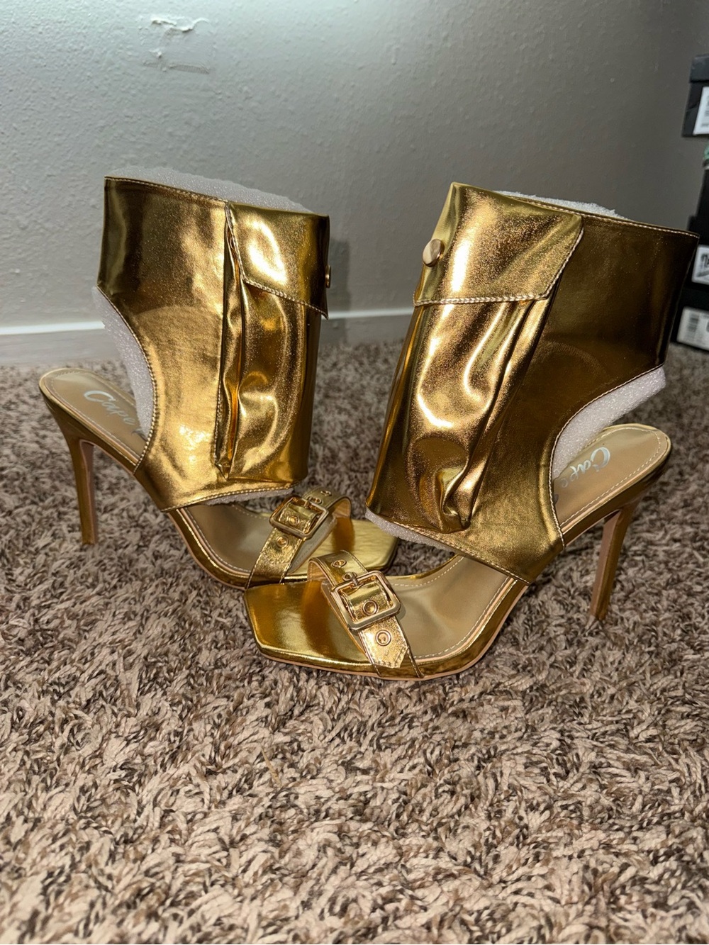 Cape Robbin Gold Metallic High Heels